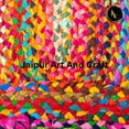 thumbnail image 2 of Jaipur Art And Craft Pure Cotton Chindi Oval Area Rug Braided Reversible Boho Décor Carpet Rug Size - (8x10 Sq Feet), (96x120 Inches), (240x300 CM), 2 of 9