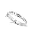 thumbnail image 2 of I KNOW Cross Ring with Bible Verse, Stainless Steel Christian Jewelry, 2 of 3