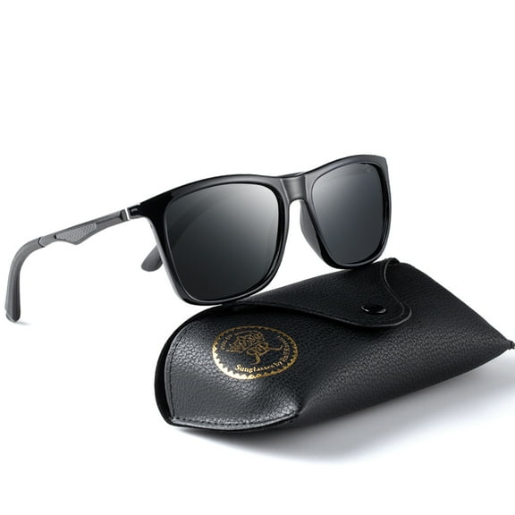 Rocf Rossini Polarized Sunglasses for Men Vintage Shades Black