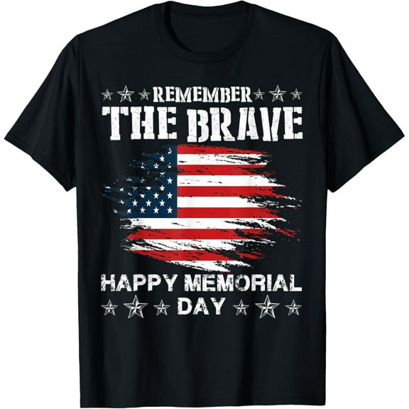 Memorial Day USA Flag Honor And Remember The Brave T-Shirt