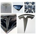 thumbnail image 2 of Logo Decal Wrap for Tesla Model X, 14-pc Set (Matte Black), 2 of 4