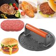 thumbnail image 1 of Prensa Carne Hierro Fundido Manual Antiadherente Sin Prensa Carne para Hamburguesas Haya Placa Hierro para Barbacoa Redonda, 1 of 9