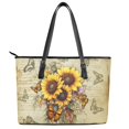 thumbnail image 2 of ZUXONGSY Retro Sunflower Butterfly Print Handbag for Women Multifunctional Top Handle Tote Bag Fashion Shoulder Bag with Zippered for Business Shopping, 2 of 6