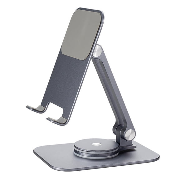 Soporte plegable giratorio de 360° para coche y escritorio - Soporte ajustable de aleación de aluminio para iPhone, Samsung, iPad y tabletas