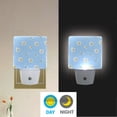 thumbnail image 5 of Pastel Blue Bows Daisies Flower LED Night Light Sensor Lamp Plug-in Adjustable Brightness 2 Pack, 5 of 7