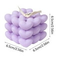 thumbnail image 2 of Mecorevxz Heart Shape Candles Valentines Day Festival Ambiance Gift Heart Shaped Aromatherapy Ornament(Purple), 2 of 7