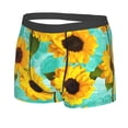 thumbnail image 2 of Balery Yellow Sunflowers With Green Leaves Men's Boxer Briefs, Soft and Breathable Cotton Underwear with nylon Waistband-XX-Large, 2 of 9