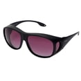 thumbnail image 1 of Gafas de sol Yodo que se ajustan sobre lentes con lentes polarizadas para hombres y mujeres, montura negra/lente púrpura, 1 of 8