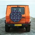 thumbnail image 6 of Rateoe Skull Flower Blue Pattern Tire Cover Wheel Protectors Weatherproof Wheel Covers Universal Fit for Trailer Rv SUV Truck Camper Travel Trailers Accessories-14 inch, 6 of 6
