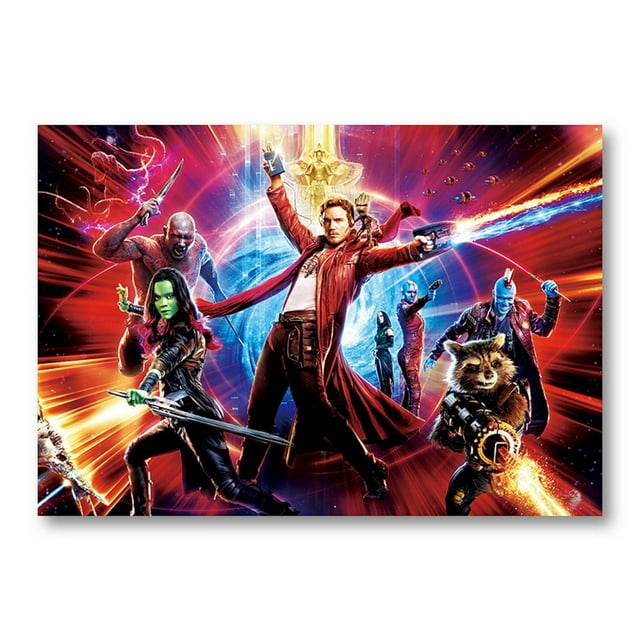 Póster mural con dibujo animado de Guardianes de la galaxia