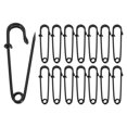 thumbnail image 1 of Uxcell 30 piezas de alfileres de seguridad de 45 mm, alfiler de seguridad grande electrochapado para ropa, negro, 1 of 6