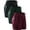 66# 3Pack:Black+Blackish Green+Red wine, variant on NELEUS Womens Elastic Waist Athletic Running Shorts for Workout Casual with Pockets,Black Dark Green Wine Red,US Size XL