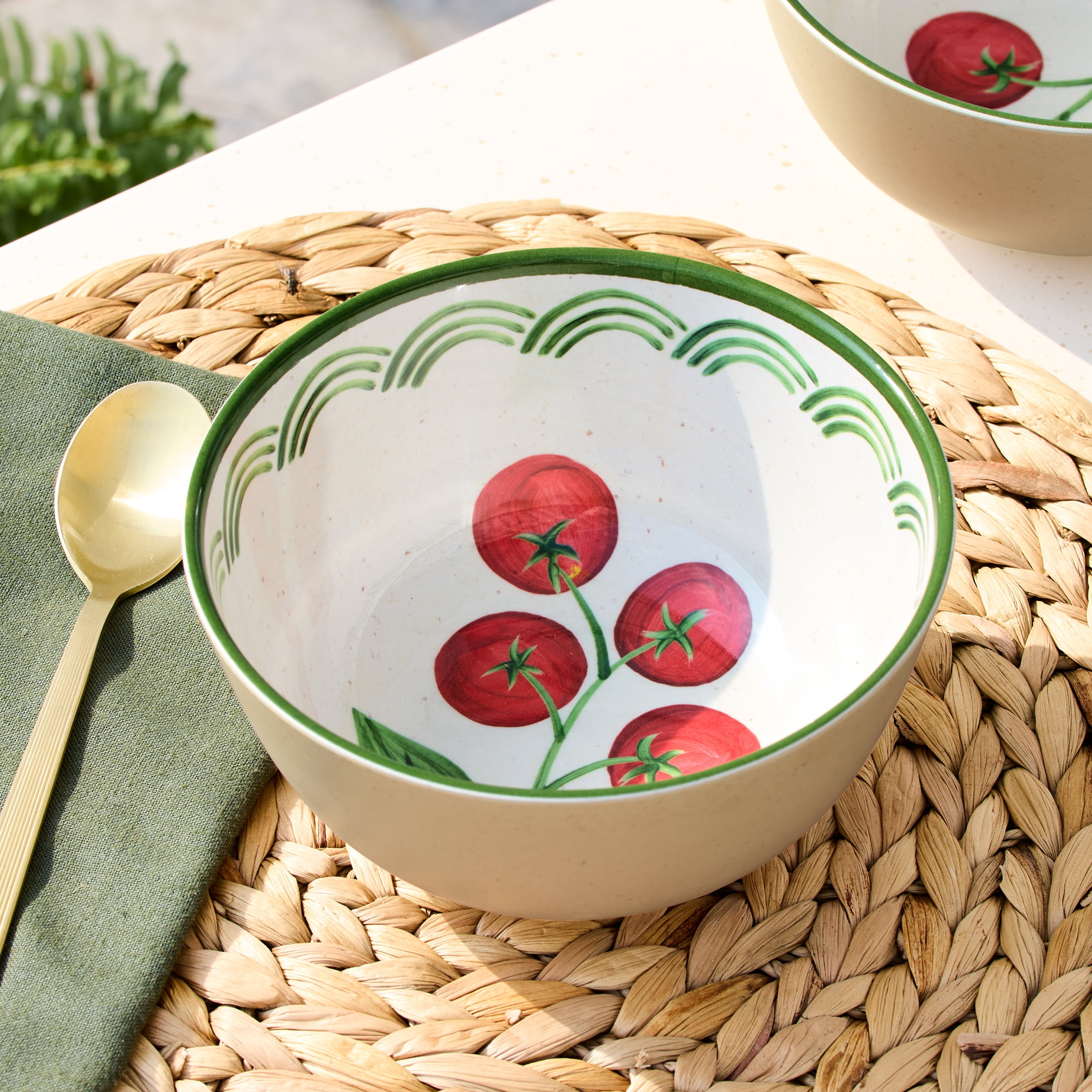 Better Homes & Gardens Round Cereal Bowl, 36 oz, Tomato Beige