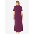 thumbnail image 2 of Dreams & Co. Plus Size V-Neck Short Sleeve Maxi Lounger, 2 of 6