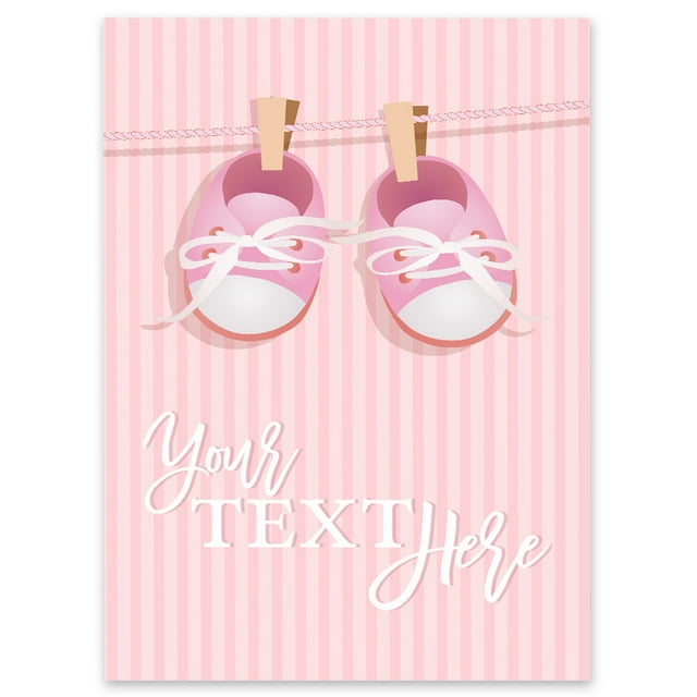 Darling Souvenir MADE WITH LOVE PersonalizedWelcomeBannerBaby Girl,Custom Text Poster Party CollectionWelcomeSignGreat For Wedding, Birthday, Engagement Party- 18x12