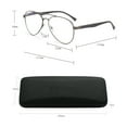 thumbnail image 4 of EYE ZOOM 2 Pairs Unisex Aviator Style Blue Light Blocking Reading Glasses, Gold and Gunmetal +1.50, 4 of 6