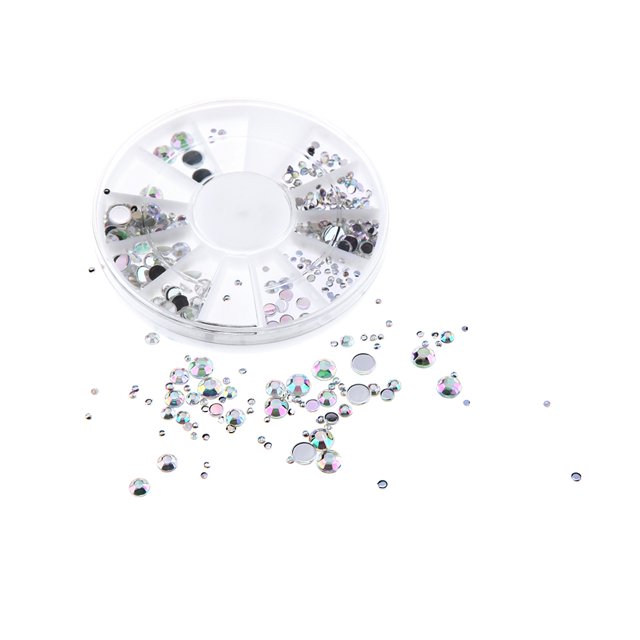 Arte de uñas de acrílico Multicolor blanco decoraciones Strass Glitter para decoración DIY consej MABOTO Decoración de uñas