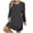 Gray, variant on Turilly Women's Fall And Winter Oversized Dresses Loose Round Neck Short Sleeved Tie Printed Dress