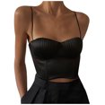 thumbnail image 1 of Gibobby Camisetas sin mangas para mujer Fiesta sólida(Negro,CH), 1 of 5