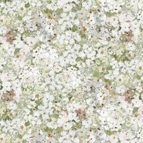 Susan Winget Hydrangea Reverie White Floral Cotton Fabric