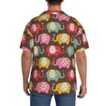 thumbnail image 3 of Balery Cute Elephants Camisa Casual de Manga Corta con Botones para Hombre, Texturizada, Estilo Cubano, para Playa, Verano-Medium, 3 of 5