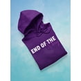 thumbnail image 3 of End Of The Story Quote Hoodie Women -Image by Shutterstock, Female x-Large, 3 of 4
