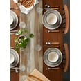 thumbnail image 3 of Table Runner 72 Inches Long for Kitchen Dining, Brown Dresser Scarf Farmhouse, Dining Table Decorations for Wedding/Parties, Oil Painting Abstract Art Contemporary 18 x 72 In, 3 of 9