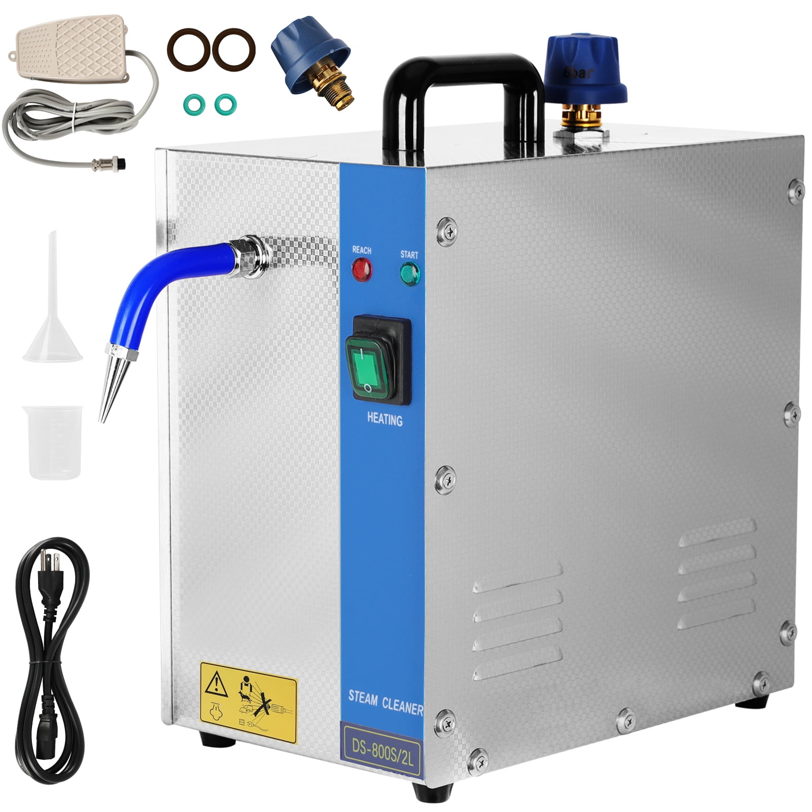 DIYAREA Commercial Steam Jewelry Cleaner, 1300W 2L Gold and Silver