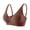 Brown, variant on Sports Jelly Bras for Women Large Size Deep V Wireless No Underwire Gathering Shaping Full Cup Underwear Strapless Bra