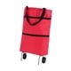 thumbnail image 4 of Bolsa de compras con ruedas, reutilizable, portátil, para equipaje, bolsa de viaje, 2 en 1, plegable Rojo, 4 of 9
