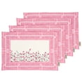 thumbnail image 1 of Vargottam Placemats- Placemat For Dining Table, Set Of 4- Printed & Reversible CottonNapkin-IndoorPlacematsFor Home & Kitchen Dining Table- Florals (Rose Pink), 1 of 5