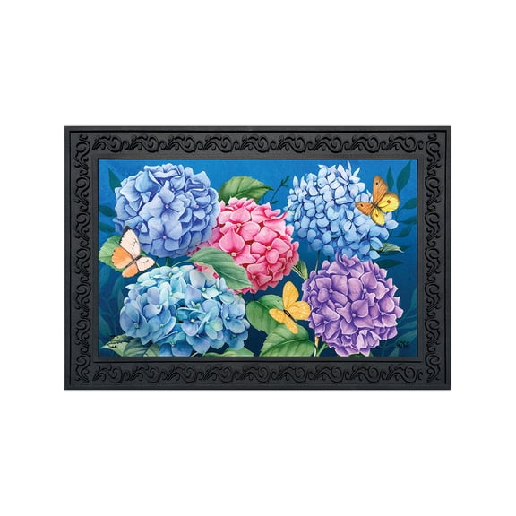 Briarwood Lane Spring Doormat 30x18 Indoor Outdoor Colorful Hydrangeas For Spring Doormat