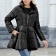 thumbnail image 5 of Abrigo informal con capucha y manga larga para mujer, chaqueta cálida de manga larga con capucha, chaqueta con cuello, abrigo ajustado de invierno para mujer, 5 of 8