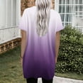 thumbnail image 5 of Womens Tunic Tops, Short Sleeve Shirts for Women Summer Fashion Loose Fit Ombre Tie Dye Long Length V Neck T-Shirts with Pockets, 5 of 5