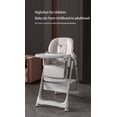 thumbnail image 5 of Nymph ZC  Adjustable Convertible Baby High Dining Chair and Table Set with 360°Swivel Wheels for Babies and Toddlers,White, 5 of 21