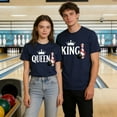 thumbnail image 4 of Bowling T-Shirt for Women Funny Cute Queen Couples Bowler Gift T-Shirt Short Sleeve Tees for Valentine's Day Women Bowling Enthusiasts, 4 of 4