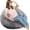 Grey, variant on Fluffy Bean Bag Chair, 3FT Round Memory Foam Filled Bean Bag for Teens & Kids, Ultra Soft Faux Fur Fabric Bean Bag Chairs for Playroom, Living Room, Bedroom, Lavender