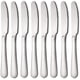 thumbnail image 1 of Juego de 8 cuchillos para mantequilla, esparcidor de mantequilla, cubiertos de acero inoxidable, cuchillo de mesa para postre y filete, 9,05 pulgadas, 1 of 8