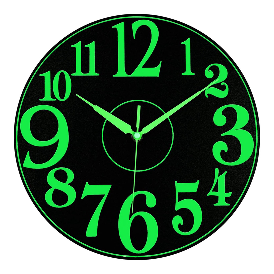 Glow in Dark Wall Clock Glow in the Dark Clock,12 Inch Silent Non
