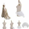 thumbnail image 2 of Victorian Bumroll Bum Pad Bustle Pannier White Petticoat Underskirt for LARP Crinoline Hoop Bustle Petticoat Slip, 2 of 7