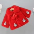 thumbnail image 6 of Odeerbi Infant Girls Winter Faux Furrry Coat Winter Fleece Lined Coat Thick Down Coats Puffy Tunic Coat With Hood Red 6-9 Months, 6 of 6