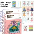 thumbnail image 2 of Steadline Princess DIY Poke Art Kit for Girls,800+ Stickers and Gems,12 Color Paints with Brush,Creative Dress Up Activity Set,Educational Craft for Ages 4-8,Includes Coloring Papers, 2 of 3
