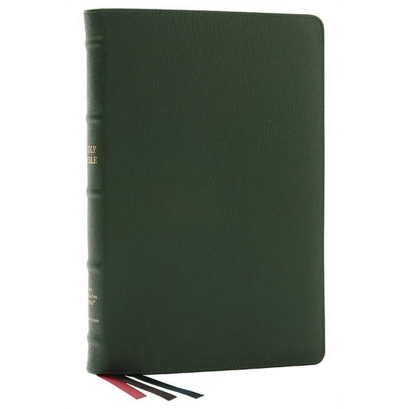 Nkjv, Thinline Reference Bible, Large Print, Premium Goatskin Leather, Green, Premier Collection, Red Letter, Comfort Print: Holy Bible, New King James Version (Other)