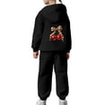 thumbnail image 5 of Hoodies for Teen Girls Fall Sets 2 Piece Outfits Sweatshirts Trendy Preppy Cheetah Print Bow Hoodie, 5 of 7