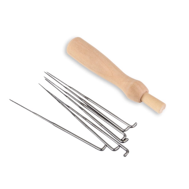 MasteelfCA 7pcs Felting Needles Set with Handle Wool Felt Tool Felting Starter Kit