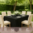 thumbnail image 3 of 90"x 132" Rectangle Polyester Tablecloth Black- 10pc. for Home décor, Weddings, Party events, or Restaurants., 3 of 5