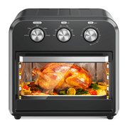 Toaster Oven Air Fryer Combo, 1300W 5 in 1 Convection Oven Countertop, Air Fry, Toast, Bake, Roast and Warm Options, 15QT Capacity, Easy to Clean