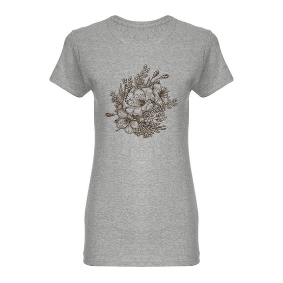 Hand Drawn Honey Bee Design Shaped Tee Women's -Image by Shutterstock