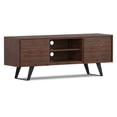 thumbnail image 4 of Simpli Home Lowry 63 inch Wide Solid Wood TV Stand in Distressed Charcoal Brown For TVs up to 70 inches, 4 of 12