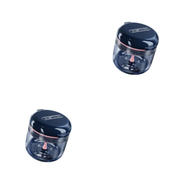 Qarigey Práctico separador de dentaduras postizas, caja de baño, fijador, almacenamiento de dentaduras postizas, cepillo de limpieza, Azul zafiro 2piezas